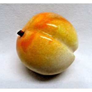 Vintage 1960&apos;s Italian Alabaster Marble Stone Fruit ~Yellow Plum   232863350892